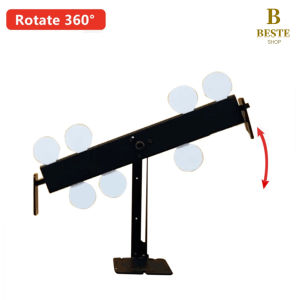 Targets Automatic Reset Rotating Gun Rifle Shooting Metal Targets for Outdoor Hunting Shooting Practice/Playing Rotating Shooting Target(8L+)