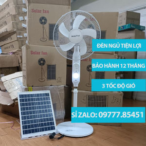 Quạt Năng Lượng Mặt Trời Quạt Tích Điện 198F _ Mát Mẻ Ngày Hè Không Lo Mất Điện