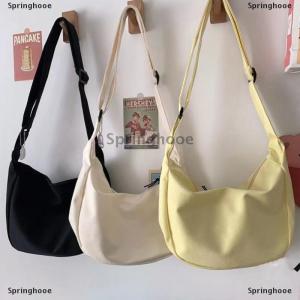 [COD] Springhooe Japanese Harajuku Cute Canvas Casual teenage school bag Aesthetic Sweet messenger bag Large Capacity new y2k Women Shoulder Bag