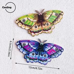 💖【Special price】💖Cjing ชุดตกแต่งผนังห้องนั่งเล่นบ้านทำจากไม้ผีเสื้อจำลองไม้สีสันสดใส
