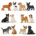 Toymany 12PCS Mini Dog Figurines Toy Set, High-Quality PVC Hand Painted Realistic Plastic Puppy Figures. Ideal for Zoo Collection and Early Learning Educational Toys. 