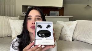 Ultra Open Ear Earbuds - Ergonomic Clip-On Earbuds Small Bone Conduction Over-The-Ear Headphones White