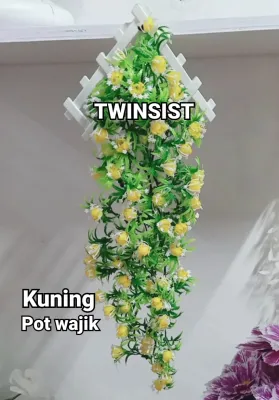Bunga Rambat Karmelia Gantung Plastik Artificial Palsu / Bunga Rambat Tempel Dinding / Bunga Karmelia Juntai / Tanaman Hias Gantung / Tanaman Gantung Plastik / Bunga Daun Sulur Gantung / Daun Juntai / Bunga Plastik / Dekorasi Rumah Cafe Pesta