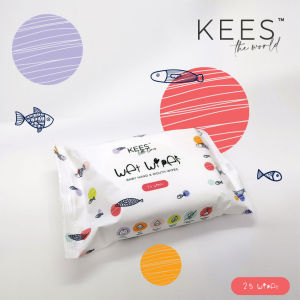 Travel Pack | KEES The World Baby Hand & Mouth Wet Wipes Premium Basah Tisu Baby Wet Wipes Alcohol Free