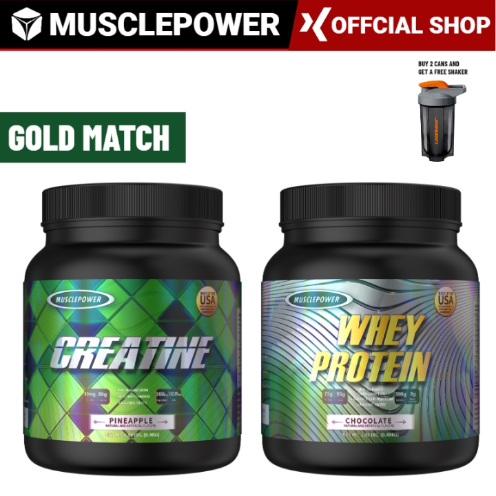 MUSCLEPOWER The Golden Combination of Weight Loss Whey Protein Powder + Lean Muscle Creatine for