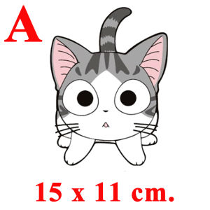 สติกเกอร์แมวน่ารัก กันน้ํา ลายแมวตลก สติ๊กเกอร์ติดรถ สําหรับตกแต่งรถยนต์ สติ๊กเกอร์ปิดรอยขีดข่วน
