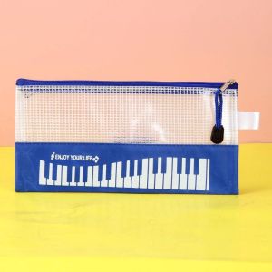 Piano Pencil Bog Begginner Music Stationary Colour Full Zip Bag