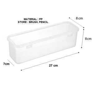 Make Up Brush Organizer Storage Box Transparent Portable Dustproof Waterproof Cover Bathroom Chopstick Lipstick Egg Puff