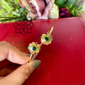 💥กำไลพลอยแท้ กำไลดอกไม้ บลูโทปัสล้อมพลอยฝังละเอียด สวมใสเสริมพลัง สิ่งดีๆในชีวิต อัญมณีเครื่องประดับของแท้ สินค้ามีใบรับประกันดูแลตลอดการใช้งาน BIG SALE