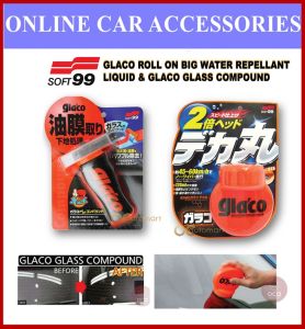 Soft 99 Glaco Glass Compound + Glaco Big Water Repellant Liquid Application [Bundle]