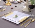 【Special Promotion】 White Plastic Plates - Premium White Square Plates Hard Plastic Dinner Plates Salad Dessert Plate For Party/wedding. 