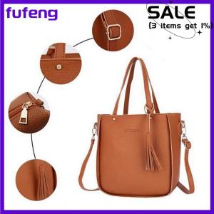 fufeng 9 Colors Ladies Leather Bag Set 4pcs Shoulder Bag Handbag Messenger Bag Set