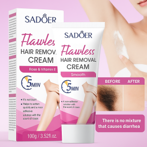 [Flawless Hair Removal Cream]Rose Smooth Flawless Hair Removal Cream Underarm Hair Removal Cream Rose Scented Hair Removal Cream