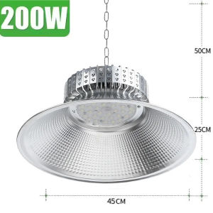 300W Workshop Industrial Flood Light LED Aluminum Warehouse Ceiling Lamp Super Bright 20000LM High Bay Fixture