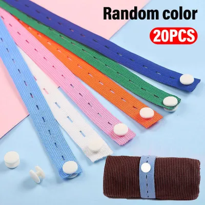 50Pcs Elastic Bands Nylon with Button Hole Elastic Webbing DIY Craft Sewing Clothes Quilt Organizer Tying Straps Wardrobe Storage