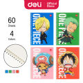 Deli One Piece Spiral Notebook / Buku Tulis Buku Catatan Spiral A5 B5 60 Lembar 70 GSM One Piece Kertas Halus EN004 EN003. 