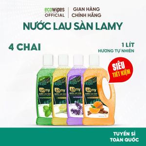 Thùng 04 Chai Nước Lau Sàn Lamy Giúp Làm Sạch Mọi Bề Mặt Kháng Khuẩn Xua Đuổi Côn Trùng Chai 1L