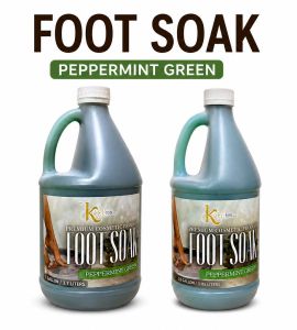 Premium Foot Soak | 1 Gallon/Half Gallon | Peppermint Green | Relaxing & Refreshing Foot Spa Solution | Salon Spa Home Use