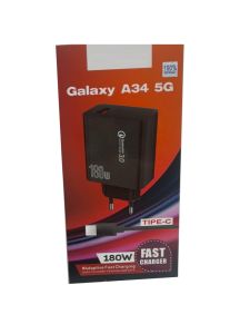 Charger 180W For SMSNG Galaxy A34 5G For Android Fast Charger Support Fast Charging Universal