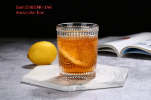 DELISOGA Gold on the rim of glass beer glass whisky cup glass (1PC/6PCS) DSKB040-1AR DSKB040-1BR❣️