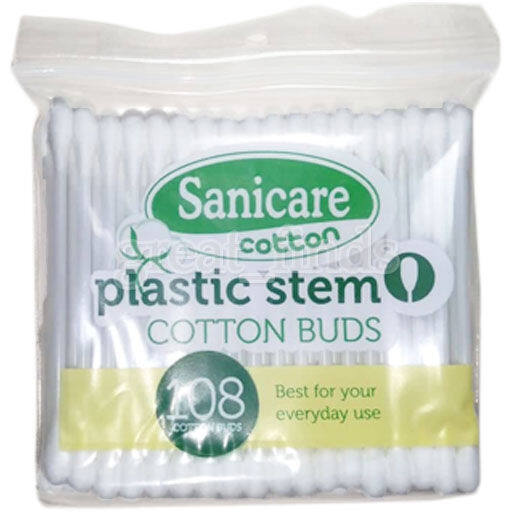 Sanicare Cotton Buds Plastic Stem (108 Tips) | Lazada PH