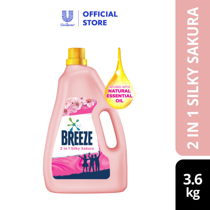 Breeze Liquid Detergent Silky Sakura 3.6kg Lazada