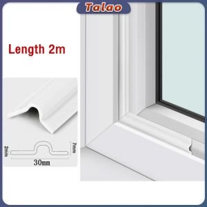 2m Window Sealing Strip Foam Weather Stripping for Sliding Door Windows Windproof Soundproof Self-adhesive Tape Seal Gap Filler