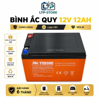 Bình Điện Ac Quy 12V – 12AH Dùng Cho Bình Xịt Điện Loa Kéo Bộ Lưu Điện Xe Điện(BH 6 Tháng)