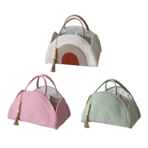 Trọng lượng nhẹ bông Rope túi đựng tã cho bé với nhiều ngăn tổ chức và thiết kế đa chức năng