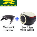 Rapido Monorack Honda RSX150 Combo Set with Top Box Alien ABS Tail Box Siput 35L Universal Milennium RSX 150. 