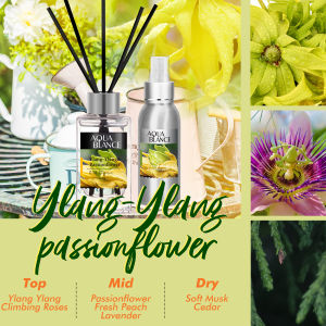 AQUABLANCE 110ml Reed Diffuser+100ml Room Spray | IFRA Certified Essential Oil | Fragrance Set | Home Aroma Gift