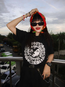 VINTAGE FACTORY เสื้อยืด Cotton100% SHELTER CULTIVATION - เทคนิคซิลค์สกรีน สีจมลงเนื้อผ้าติดแน่นทนนาน