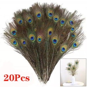 10/20Pcs Natural Peacock Feathers Wedding Jewelry Making Feathers Party Crafts DIY Home Decoration 25-30cm