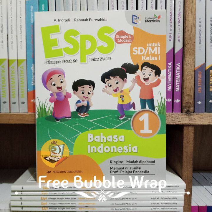 Buku ESPS Bahasa Indonesia Kelas 1 SD Kurikulum Merdeka Erlangga ...