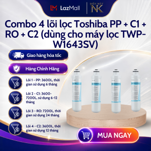 Lõi lọc nước Toshiba F-1643-RO | Combo 3 lõi PP C1 C2 | Combo 4 lõi PP C1 C2 RO (dùng cho TWP-W1643SV) - Hàng Chính Hãng