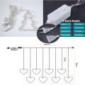 valentines day gift led light curtain decoration for window christmas tree diwali deepavali Valentine decoration fairy light strip led lights for bedroom moon star snowman bell angel deer flash lamp 8 work modes with 220V EU plug. 