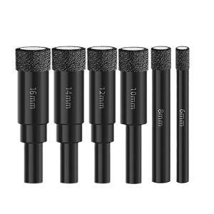 Tile Drill Bits Dry Diamond Drill Bits Set for PorcelainCeramic Granite Marble Stone Glass Hard Materials Round Shank Drill Bits