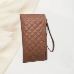 2025 new style wallet womens long Korean style fashion diamond PU soft clutch zipper wallet mobile phone bag