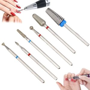 STARGOODS 6Pcs Chuyên nghiệp Bộ đầu đánh bóng móng tay Chống mài mòn Độ cứng cao Dụng cụ mài móng điện Thực tế có hộp Bộ mũi khoan nghệ thuật móng tay Phụ kiện dụng cụ làm móng