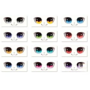 Premium Custom Fursuit Eye Decals Kemono & Japanese Style Printed Acrylic with Dust Mesh - DIY Mascot Costume Accessories