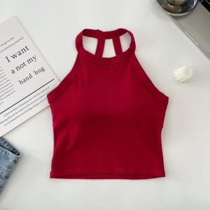 เสื้อชั้นในสตรียกทรงเสื้อกล้ามสายเดี่ยว เว้าหลัง สีพื้น