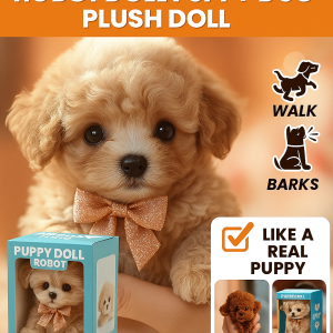 2025 My Realistic Robot Puppy Short Plush Toy Electric Simulation Puppy Plush Toys