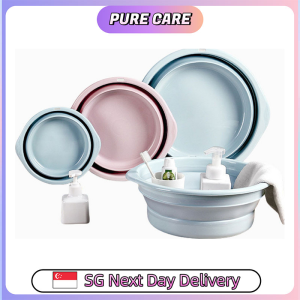 【Pure Care】 Foldable Washing Basin/Portable Collapsible Wash Basin/Space Saving Bathroom Accessories