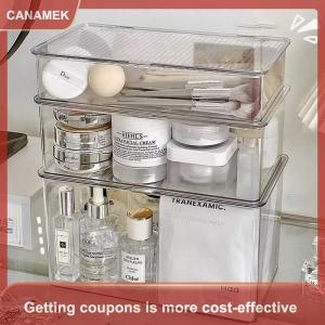 【CANAMEK】 Máy tính để bàn hộp lưu trữ trong suốt bàn văn phòng phẩm Tay tài khoản lưu trữ hộp công suất lớn Ngăn Kéo Mỹ phẩm tổ chức hộp