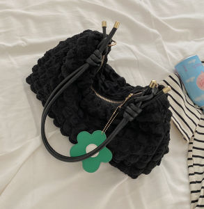 Túi xách đeo chéo vải xốp Túi kẹp nách họa tiết chần bông đám mây phong cách Hàn Quốc đơn giản thời trang _ TingTing