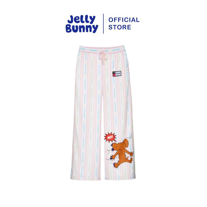 JELLY BUNNY กางเกงทรงขาบาน PASTEL TOM&JERRY STRIPE รุ่น B25SAQL020