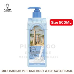 Milk Baobab Sweet Basil Perfume Shampoo & Body Wash 500ml | Glow & Milky Soft Skin