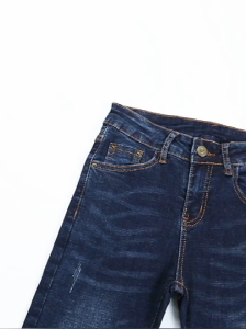 Women Jeans High Waist Elastic Small Leg New Slim Pencil Pants 26-32 Size