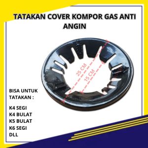 (HITAM) TATAKAN COVER KOMPOR GAS ANTI ANGIN KAKI 4 SEGI & BULAT / KAKI 5 SEGI / KAKI 6 BULAT DLL