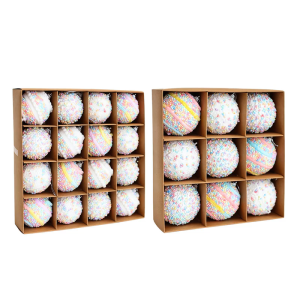 Christmas Foam Ornaments 6cm/8cm Multicolored Dots Lightweight Decorative Ball for Holiday Parties Tree Decoration